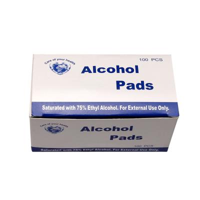 China Wholesale 100ct ANTISEPTIC Disposable Prep Pads Per Box Wet Wipes (sheet size 3*6cm) for sale