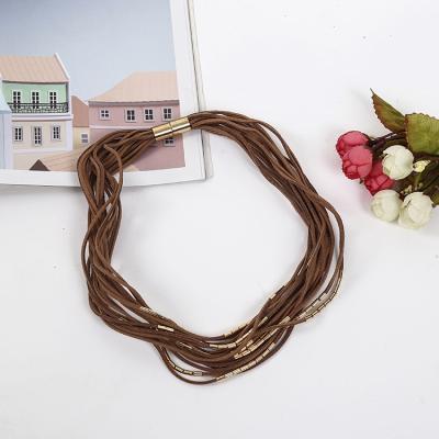 China Other New Magnetic Microfiber Buckle Ms. Magnetic Buckle Necklace Ornament Necklace Gold Alloy Brass Magnets for sale