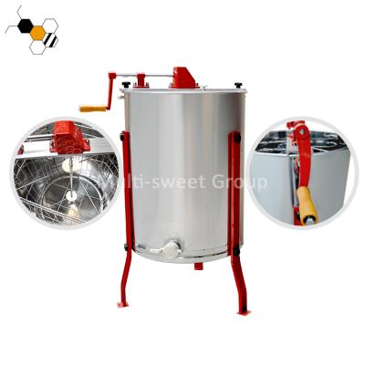 China Customizable Stainless Steel 4 Frames Manual Honey Extractor Juicer for Honey for sale