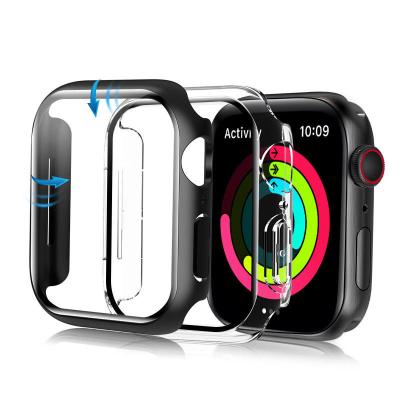 China Smart Watch Apple Watch Case With Tempered Glass Screen Protector For 38mm 40mm 42mm 44mm Full Protective for sale