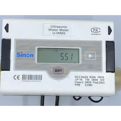 China High Accuracy Brass Pipe Water Quality Multiparameter Water Meter Ultrasonic Body 3.6V 8500mAh 8years for sale