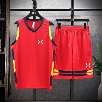 China Newest Design Antibacterial Men's Basketball Tank Sports Top Custom Printed Comfortable Custom Sublimation Antibacterial Wear Basketball Uniform Tank Top for sale