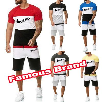 China Custom Made Breathable LOGO Summer Sport Fitness Men Shorts T-shirt And Shorts 2 Pieces Sets Male Suits For Men Tracksuit for sale