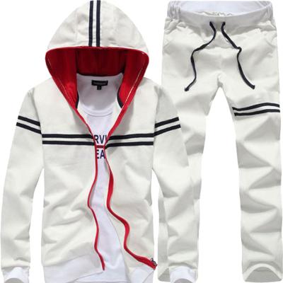 China Breathable Polyester Gym Running Jogging Sportswear Suits Breathable Sweatsuit Logo Mens Suits Slim Fit White Custom Sets For Men for sale