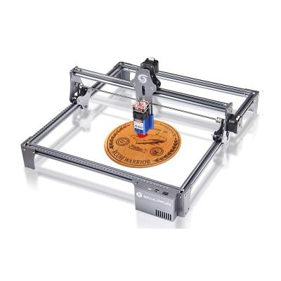 China Air Cooled Eye Protection Desktop Laser Engraver Engraving Cutter 410X420Mm Fixed Focus Laser And Sliding Device for sale