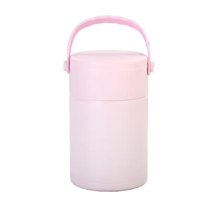 China PORTABLE Leakproof Wide Mouth Stainless Steel Container Thermos Flask Thermal Vacuum Insulated Food Jar With Spoon for sale