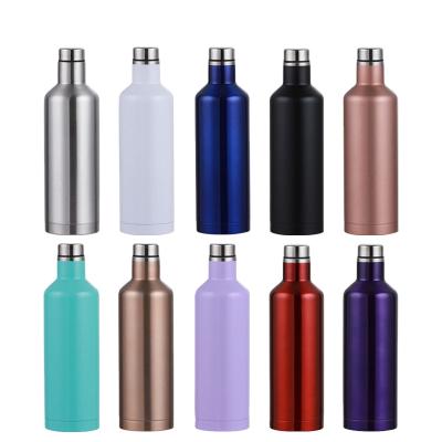 China Minimalist 500ml Stainless Steel Wine Flask With Lid For Heat Insulation for sale