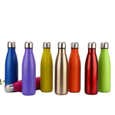 China Stored 500ml Double Wall Vacuum Insulated Leak Proof Cola Shape Water Bottle Stainless Steel Water Bottles for sale