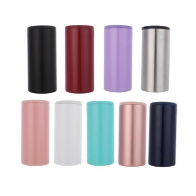 China Sustainable Portable 12 Oz Slim Can Cooler 4 In 1 Insulated Sublimation Box Coolers for sale