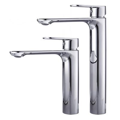 China Single Lever Faucets Silver Color Design Chrome Metered Face New Taps Basin Mixer Taps for sale