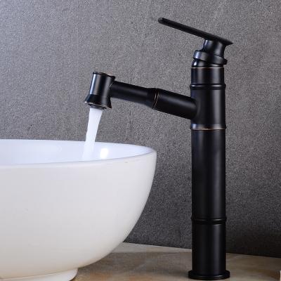 China Faucets Liuxing Sanitary Ware Brass Chrome Bathroom Metered Black Tall Faucet Pull Out Basin Mixer Tap for sale