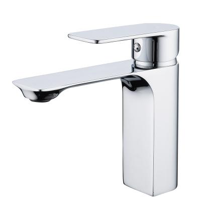 China High Quality Hot Cold Brass Deck Mount Mixer Taps Single Handle Bathroom Basin Faucet Metered Basin Faucet for sale