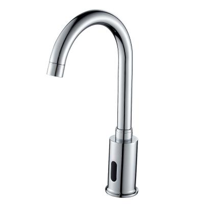 China Automatic Upward Faucets Sensor Basin Faucet Platform Single Cold Touch Bathroom Sensor Free Faucets for sale