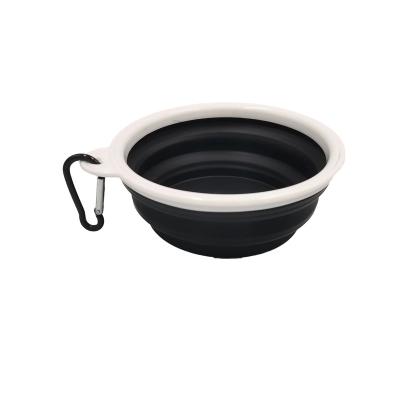 China Sustainable Hot Sell Wholesale 1000ml Collapsible Dog Bowl Silicone Bowl Foldable Travel Dog OEM Custom Printed Dog Bowls for sale