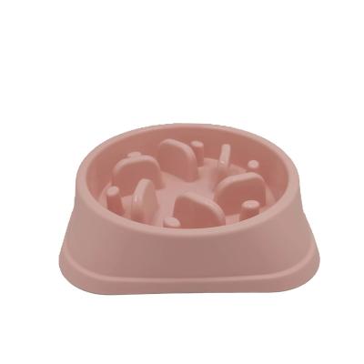 China Sustainable Customization Anti Slip Anti Choking Travel Pet Slow Food Feeders Bowls New Slow Eating Dog Cat Feeder Bowl Anti Choke for sale