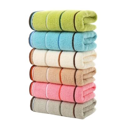 China Bath Towel in Striped Satin File Jacquard Pure Cotton Material for All-aged Customers for sale