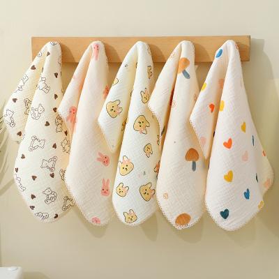 China Tierdruck 100% Baumwolle Custom Cartoon Druck Gewebter Baby Kinder Kleines Mini-Gesichtshandtuch zu verkaufen