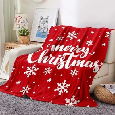 China Solid Color Children's Printed Blanket in Flannel for Cozy Christmas Sweater Wear for sale