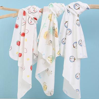 China Class A Cotton Born Bag Thin Cartoon Hold Baby Swaddle Blanket Cover Blanket Square for sale