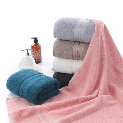 China Solid Pure Cotton Beach Bath Towel Thickened Household Large Towel for Convenience for sale