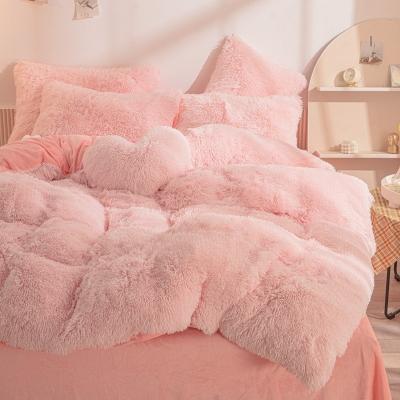 China Customized Shaggy Plush Duvet Cover Sets Soft Winter Bedding with No Filling for sale