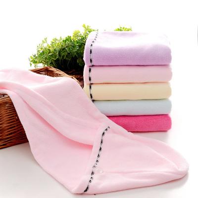 China Home Custom Logo Hair Towel Microfiber Quick Dry Hair Drying Towel Wrap Turban for sale