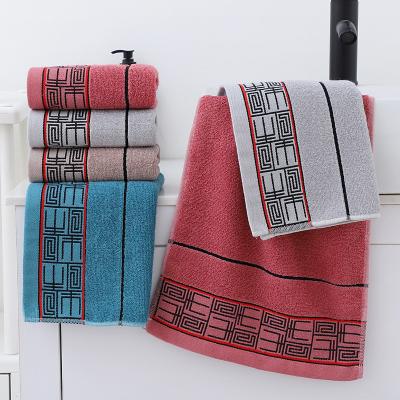 China Quick Drying Shower Towel Gift Set with Striped Pattern and 100% Cotton Dark Towels for sale