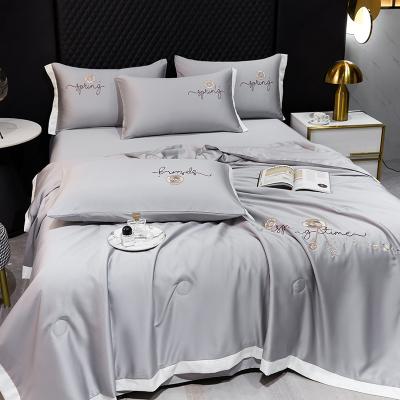 China Lichte zomerdek set van 4 stukken lakens luxe beddengoed set met koude voordeel 2,5-3 kg Te koop