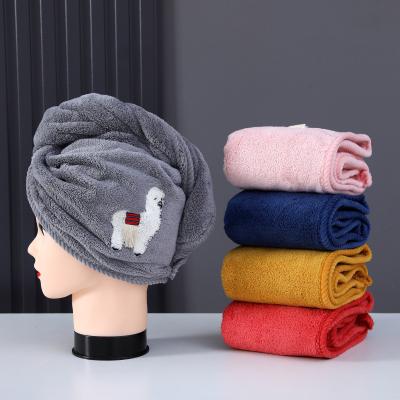 Chine Unisexe casquette de douche sèche cheveux serviette personnalisée épaississement élastique casquette de bain pour durable à vendre