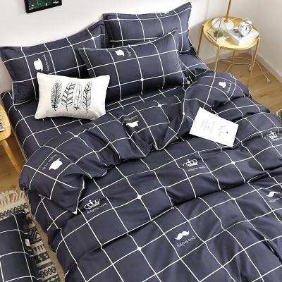 China Voorraad 100% polyester stof luxe dekbed bedden set met 2pcs kussenset Te koop