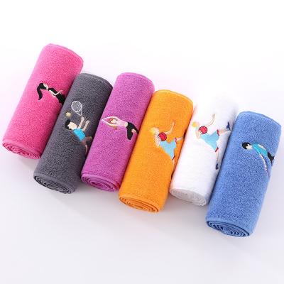 China Pure Cotton Sports Towel for All Ages Plain Weave Sweat-Wicking and Water-Absorbing for sale