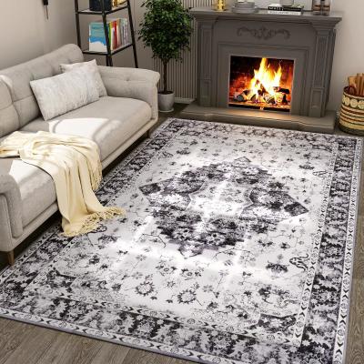 China Cushioned Vintage Area Rug for Home Floor Non Slip and Washable Living Room Carpet for sale