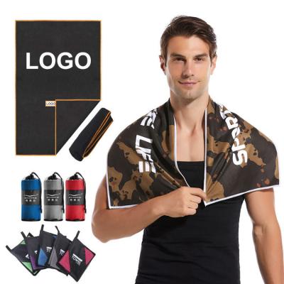 China Sports Microfiber Gym Towel Custom Printed Towel for Sweat Absorption and Fitness for sale