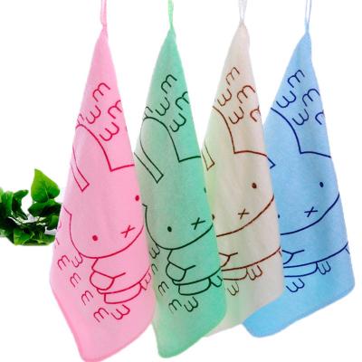 China Kitchen Microfiber Children's Towel 25*25cm Soft Absorbent Cleaning Towel for Kids for sale