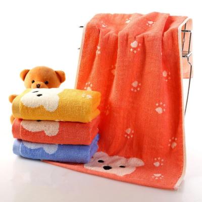 China Hotel and Traveling Necessity Bamboo Fiber Towel with Adorable Cartoon Animal Design for sale