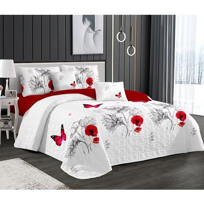 China Customized Homeuse Bedroom Quilt Bedding Set with Ultrasonic Stitching Technology for sale