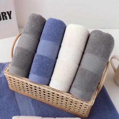 China Custom White Bath Towel Set 70*140cm 100% Cotton Hotel Towel for Luxury Home Bathroom for sale