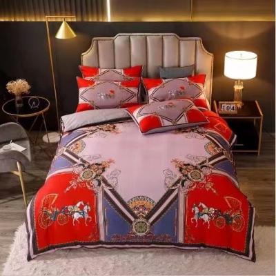 China Conjunto de lençóis directos Lençóis de cama Conjunto de lençóis de cama 4 peças Cobertura de cama Luxo Lençóis de cama Caixa de almofada à venda