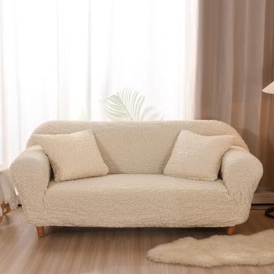 China Rectangle Light Luxury Style Seersucker Solid Color Sofa Covers voor woonkamer Decor Te koop