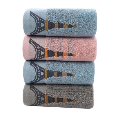 China Customer Logo 100% Cotton Towels 30 x14 Inches Super Absorbent Quick Dry Bathroom Towels for sale