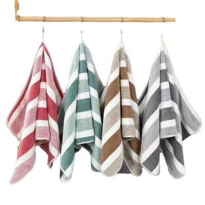 China Striped Microfiber Dish Towels for Superior Absorbency and Cleaning Power for sale