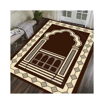 China Islamic Ramadan Thick Praying Rug 450g for Living Room Home and Muslim Prayer Blanket for sale