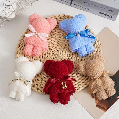 China Square Teddy Bear Plush Toy Stuffed Towel Set for Children's Toys Christmas Present for sale