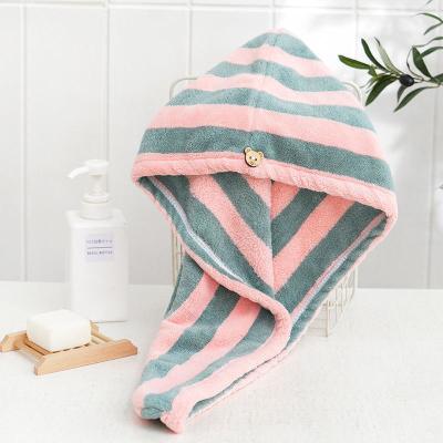 China Highly Absorbent Microfiber Hair Drying Turban for Quick Dry Curly Long Thick Hair for sale