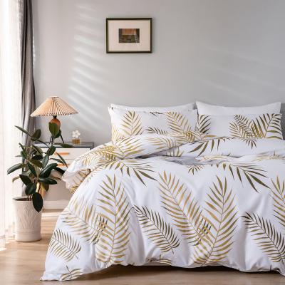 China Printed 3 Pieces Bedding Set for King Size Bed Duvet Cover Set and Designer Bed Sheet for sale