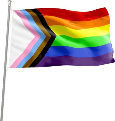 China Health Care Institute New Arrival Rainbow Hand Flag 2022 LGBT Pride Hand Waving Flag for sale