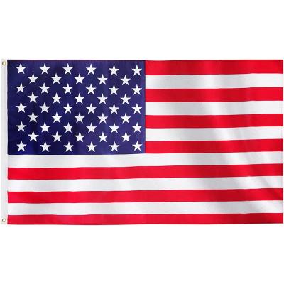 China Fade Proof High Quality overall 90*150cm 100% polyester material american national flags for sale