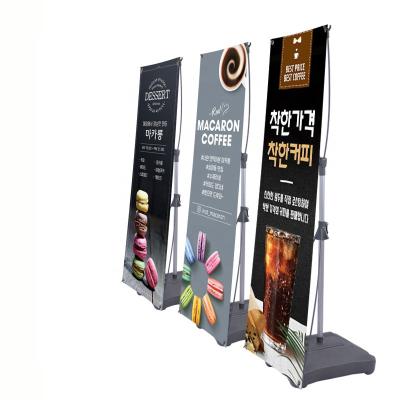 China Outdoor Vinyl Banner Printing Custom Advertising Size X Stand Hot Sale Outdoor Durable Banner With Water Filled Base for sale