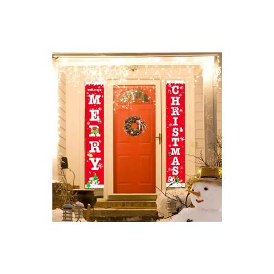 China Vibrant Colors and Vivid Christmas Decorations Door Banner Merry Christmas Decor Outdoor Banners for Home Apartment Front Door Wall Yard Office Deco for sale