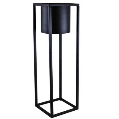 China Modern Indoor Black Bonsai Planter Living Room Stand Flower Metal Frame Metal Plant Pot Holder for sale